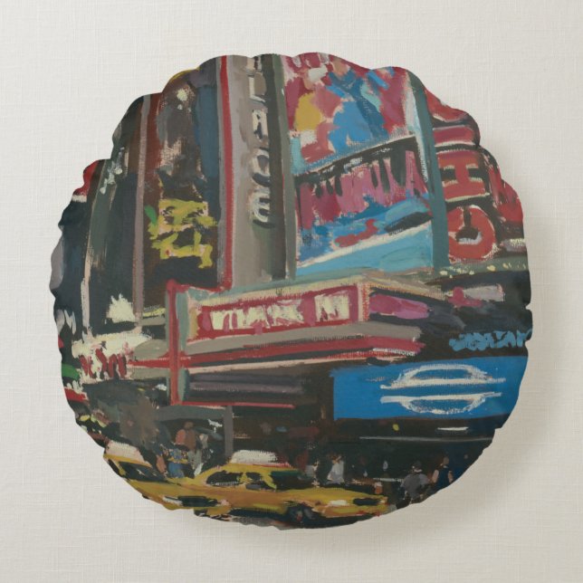 Ljusa ljustider kvadrerar 2012 rund kudde (Framsidan)