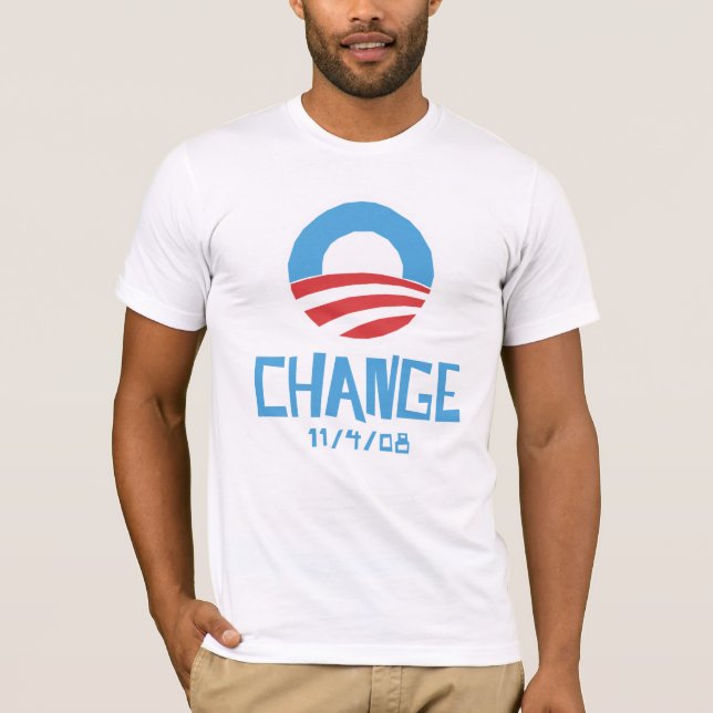 Ljusa manar för Obama ändring T-tröja Tee Shirt (Framsida)