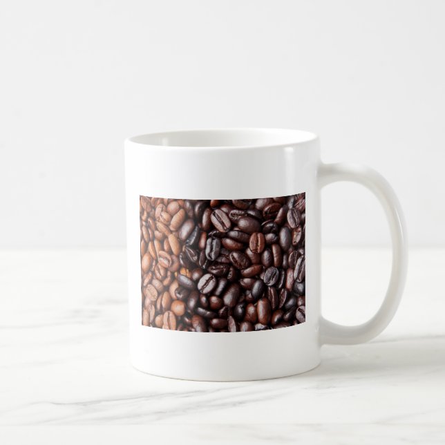Ljusa & mörka stekkaffebönor - skräddarsy tomt kaffemugg (Höger)