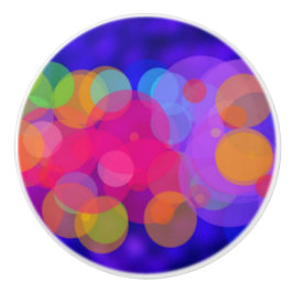 Ljusa och färgade cirklar knopp