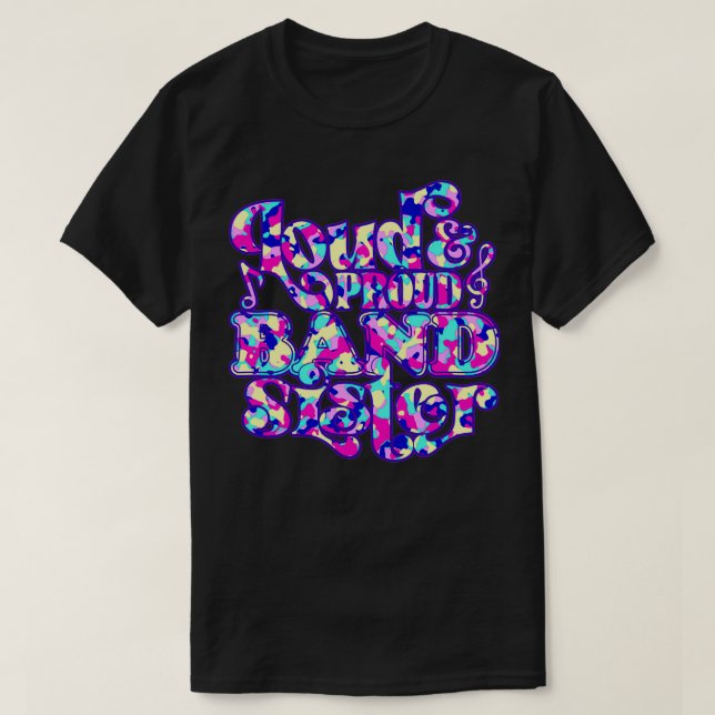 Ljusa och stolta Marching Band Sister Bright Camof T Shirt (Design framsida)