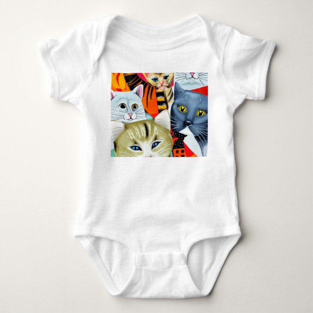 Ljusa och vackra katter t shirt (Framsida)