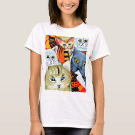 Ljusa och vackra katter t shirt