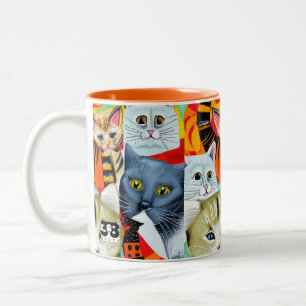 Ljusa och vackra katter Två-Tonad mugg