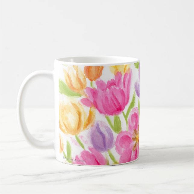 Ljusa och vackra Tulips Mugg (Vänster)