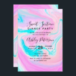 Ljusa pastellfärgade rosor marmorerar psychedelic inbjudningar<br><div class="desc">En modern,  psychedelic,  vibrerande och färgrik marmorgodis målar sweet sixteenpartyinbjudan. Göra perfekt för en sweet sixteenfödelsedagsfest.</div>