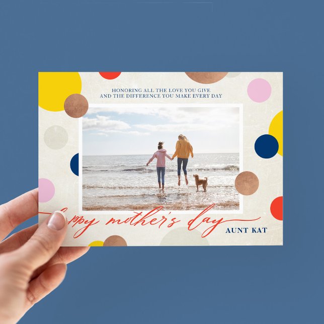 Ljusa prickar Glad mors dag Faster Foto Julkort (Skapare uppladdad)