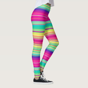 Ljusa Rand Kvinnors färgstarka gångben Leggings