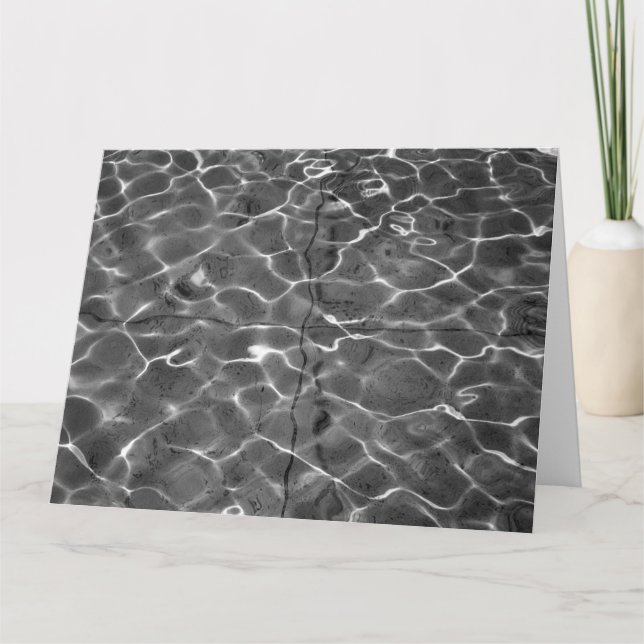Ljusa reflexioner på vatten: Svart & vit Kort (Framsida)