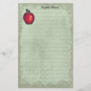 Ljusa röda Apple - grönt Brevpapper