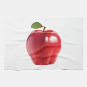 Ljusa röda saftiga läckra Apple Kökshandduk