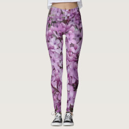 Ljusa rosa blombalkar leggings
