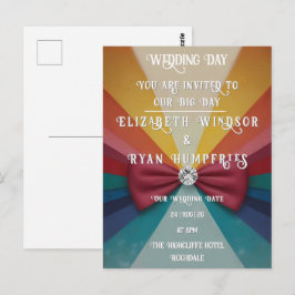 "Ljusa rosa bröllopsinbjudningar - miniatyrbilder Vykort