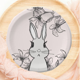 Ljusa rosa Bunny Blommigt Påsk