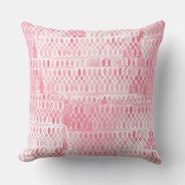 Ljusa rosa Contemporary Snöre Mönster Kudde