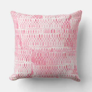 Ljusa rosa Contemporary Snöre Mönster Kudde