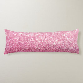 Ljusa rosa Faux Glitter Body Pillow Kroppskudde