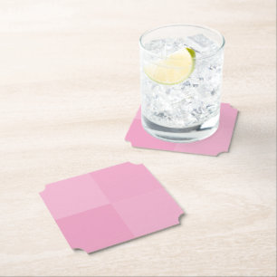 Ljusa rosa geometriska kvadrater Party Underlägg Papper