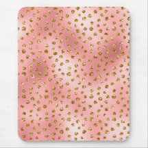 Ljusa rosa Glitter Polka dots och Guld Glam