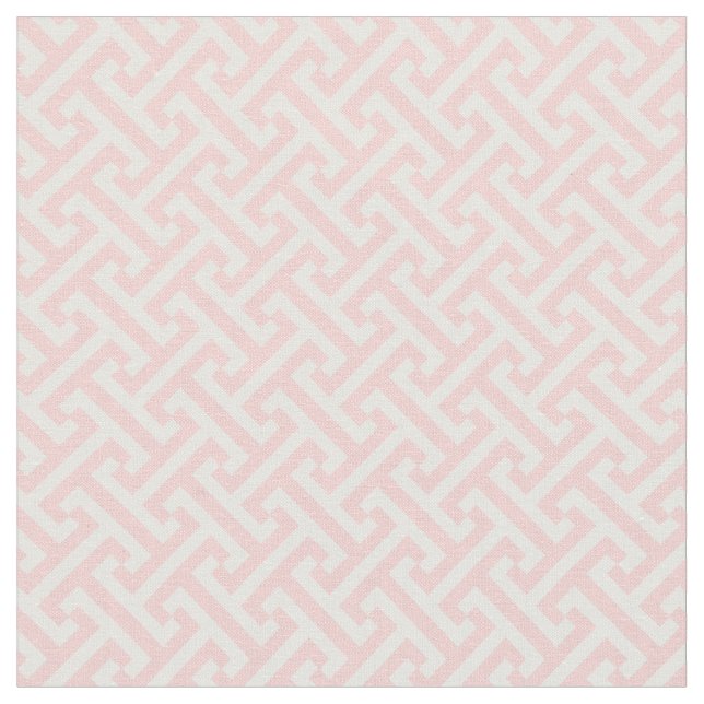Ljusa rosa grekiska Nyckel Mönster Tyg (Närbild)