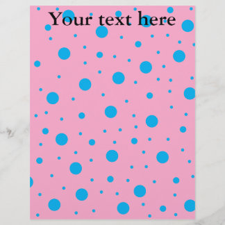 Ljusa rosa himlar blå liten och stor polka dots