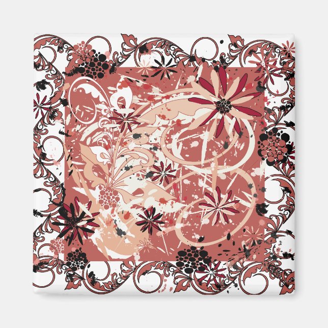 ljusa rosa kamomer magnet (Framsidan)