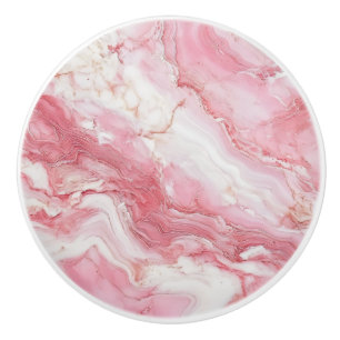 Ljusa rosa Marble Mönster Knopp