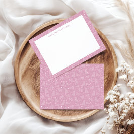 Ljusa rosa monogram för  konstellationer för viska anteckningskort