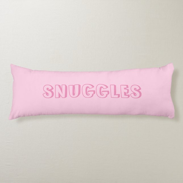 ljusa rosa "nuggles" kroppskudde (Framsidan)