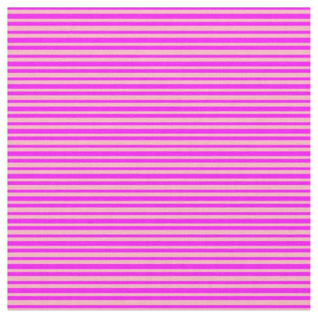 Ljusa rosa och Fuchsia Linjer/Rand Mönster Tyg (Närbild)