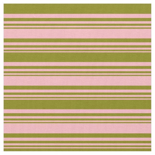 Ljusa rosa och Grönt Linjer/Rand Mönster Tyg (Närbild)