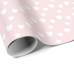 Ljusa rosa och hjärtan, födelsedag, dusch, party presentpapper<br><div class="desc">Mjuk och söt,  mönster har en ljus rosa bakgrund med vita hjärtan. Hitta andra samordnande mönster i Hearts and Rand Mönster Collection.</div>