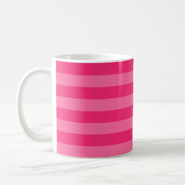 Ljusa rosa och Shock rosa Rand Kaffemugg (Vänster)