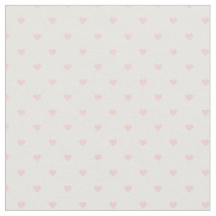Ljusa rosa Polka Dot Hearts Tyg