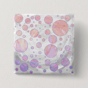 Ljusa rosa Polka Dot Mönster Knapp