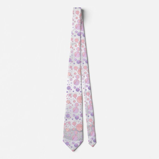 ljusa rosa Polka Dot Mönster Slips (Framsida)