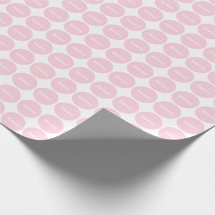 ljusa rosa punkter Mönster i vitt med Namn Presentpapper