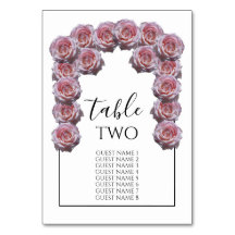 Ljusa rosa Ro Bröllop Guest Namn