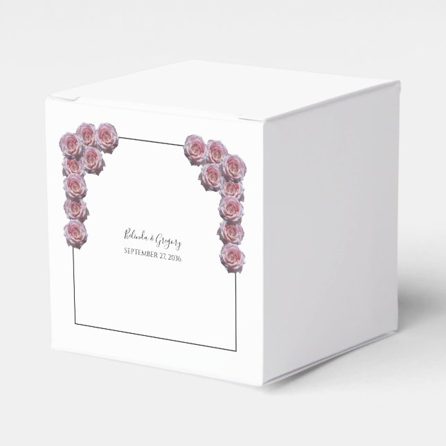 Ljusa rosa Ro Bröllop Presentaskar (Framsidan Sidan)