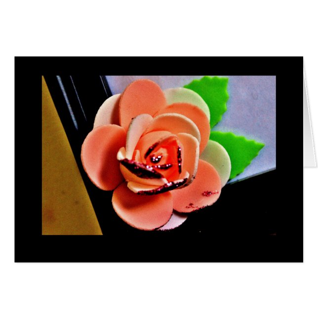 Ljusa rosa Ro Hälsningskort (Framsidan Horizontal)