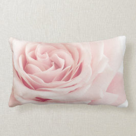 Ljusa - rosa rosblomma - ro blommar blommigt lumbarkudde