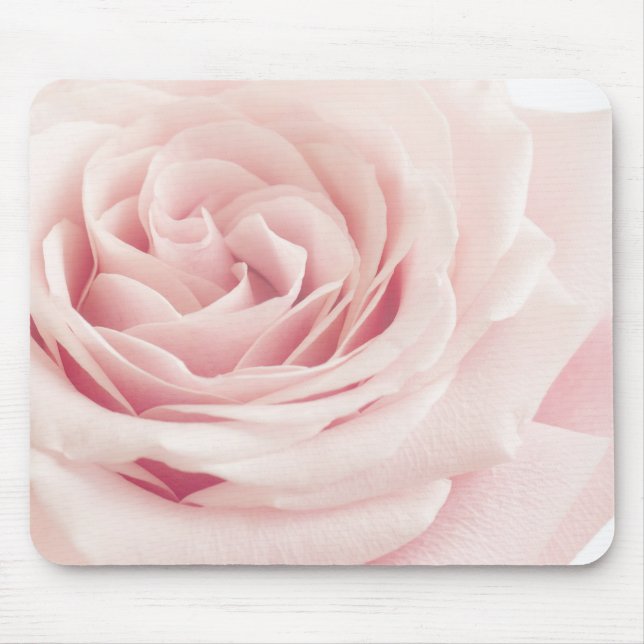 Ljusa - rosa rosblomma - ro blommar blommigt musmatta (Framsidan)