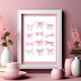 Ljusa rosa segment Poster för coquette Wall Art-ob