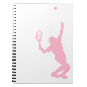 Ljusa rosa tennis anteckningsbok