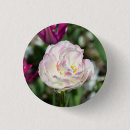 Ljusa rosa-tulpaner på en solig dag knapp