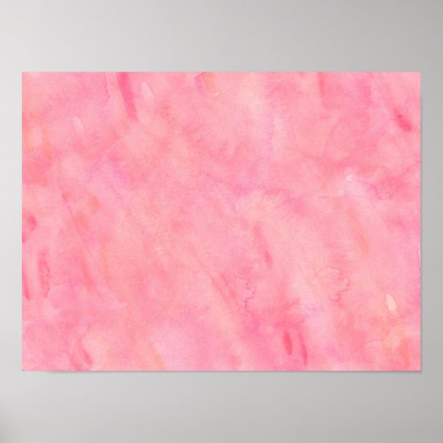 Ljusa rosa vattenfärgsbakgrund Struktur Mönster Poster (Framsidan)