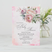 Ljusa rosa vattenfärgsblommor, babykläder