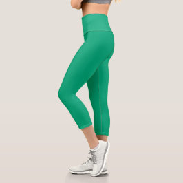 ljusa smaragdgröna högwaistade leggings