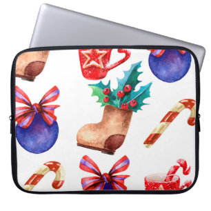 Ljusa, sömlösa nyårsaftens mönster, ba laptop fodral