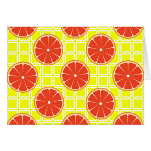 Ljusa sommargrapefrukter på citronen - gult OBS kort